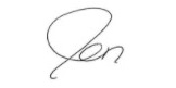 Cursive signature for Jen
