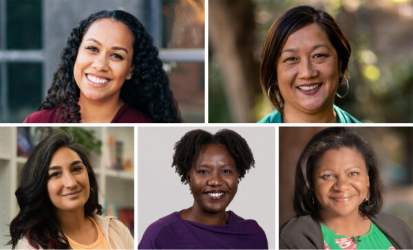 grid of five headshots