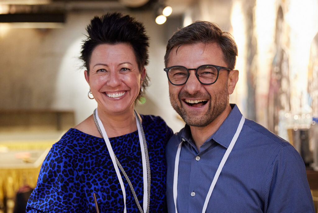 Laura Wilson, Health Director, smiling with a grantee.