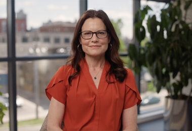 Shelley Trott smiling at the camera.
